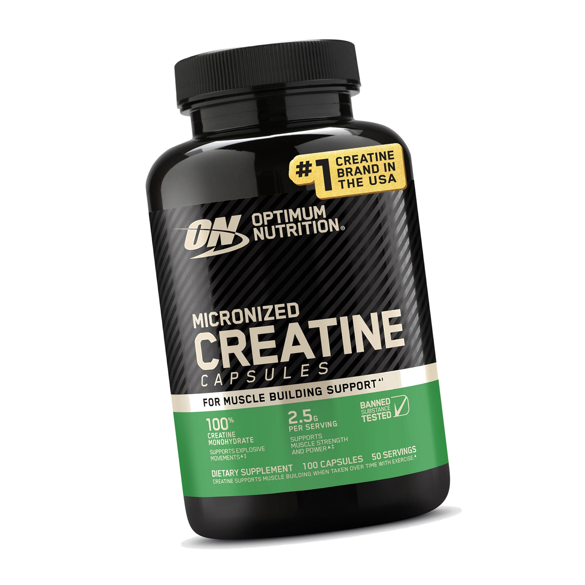 Optimum Nutrition Micronized Creatine Monohydrate Capsules, 100 Ct