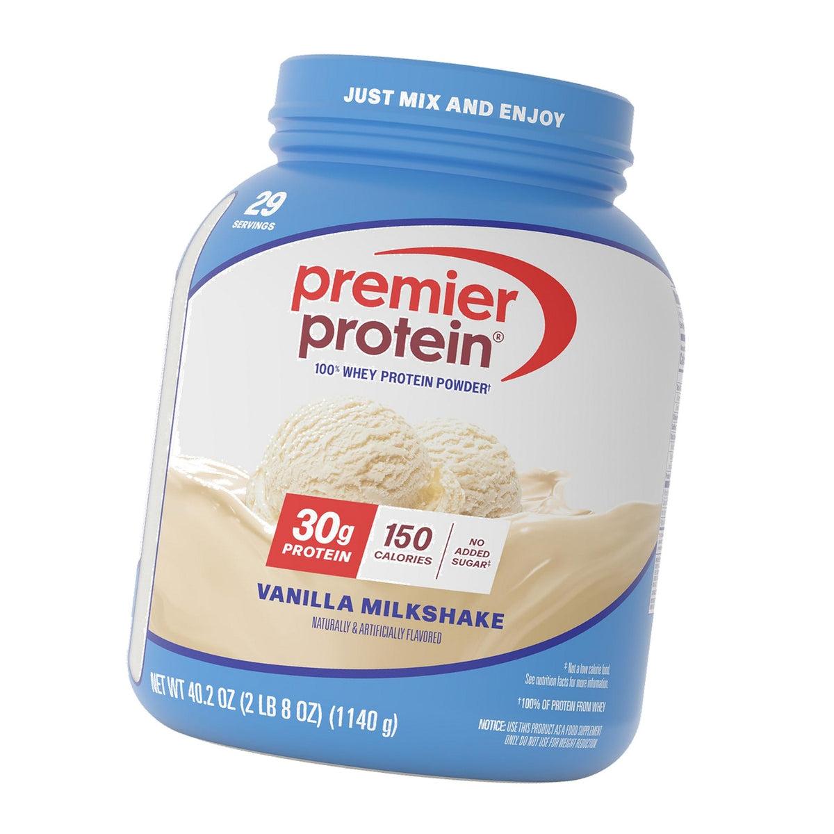 Premier Protein 30g High Protein Powder, 100% Whey, Vanilla, 29 Servings