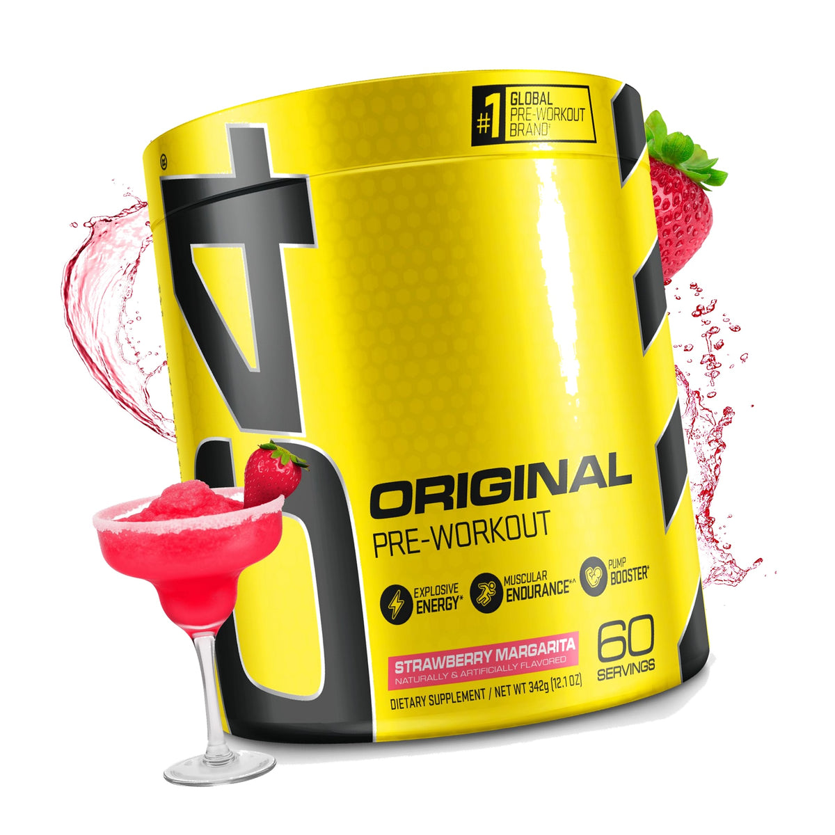 C4 Original Pre Workout with 150mg Caffeine, Strawberry Margarita, 60 Serv