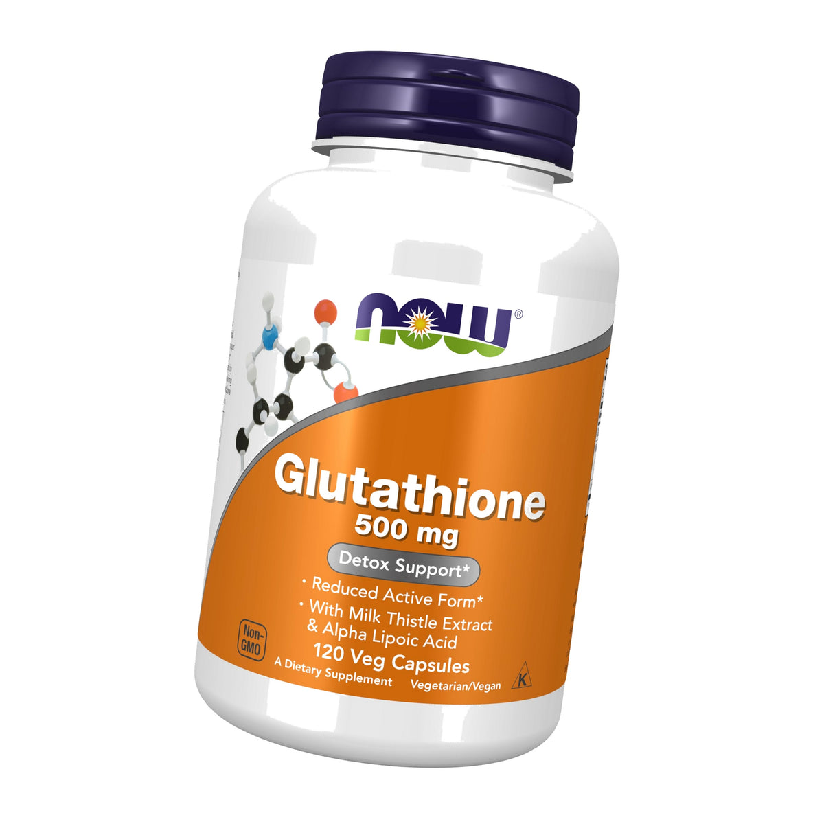 Now Supplements, Glutathione 500 mg, Detoxification Support*, 120 Veg Caps