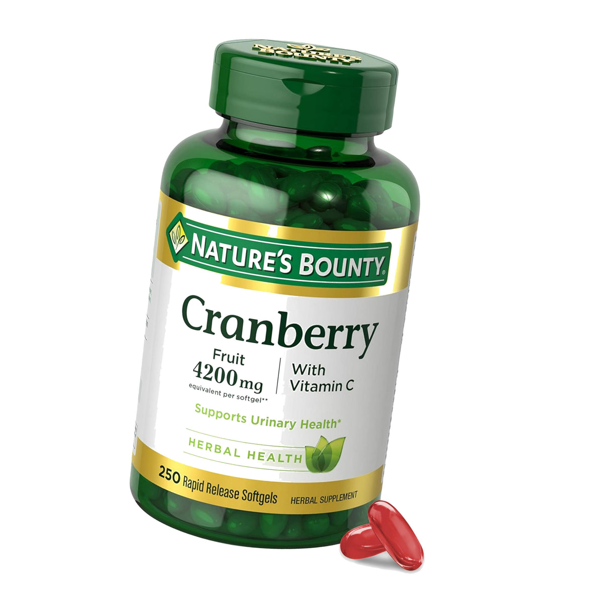 Nature's Bounty Cranberry Pills for Women Urinary Tract Health, 250 Count
