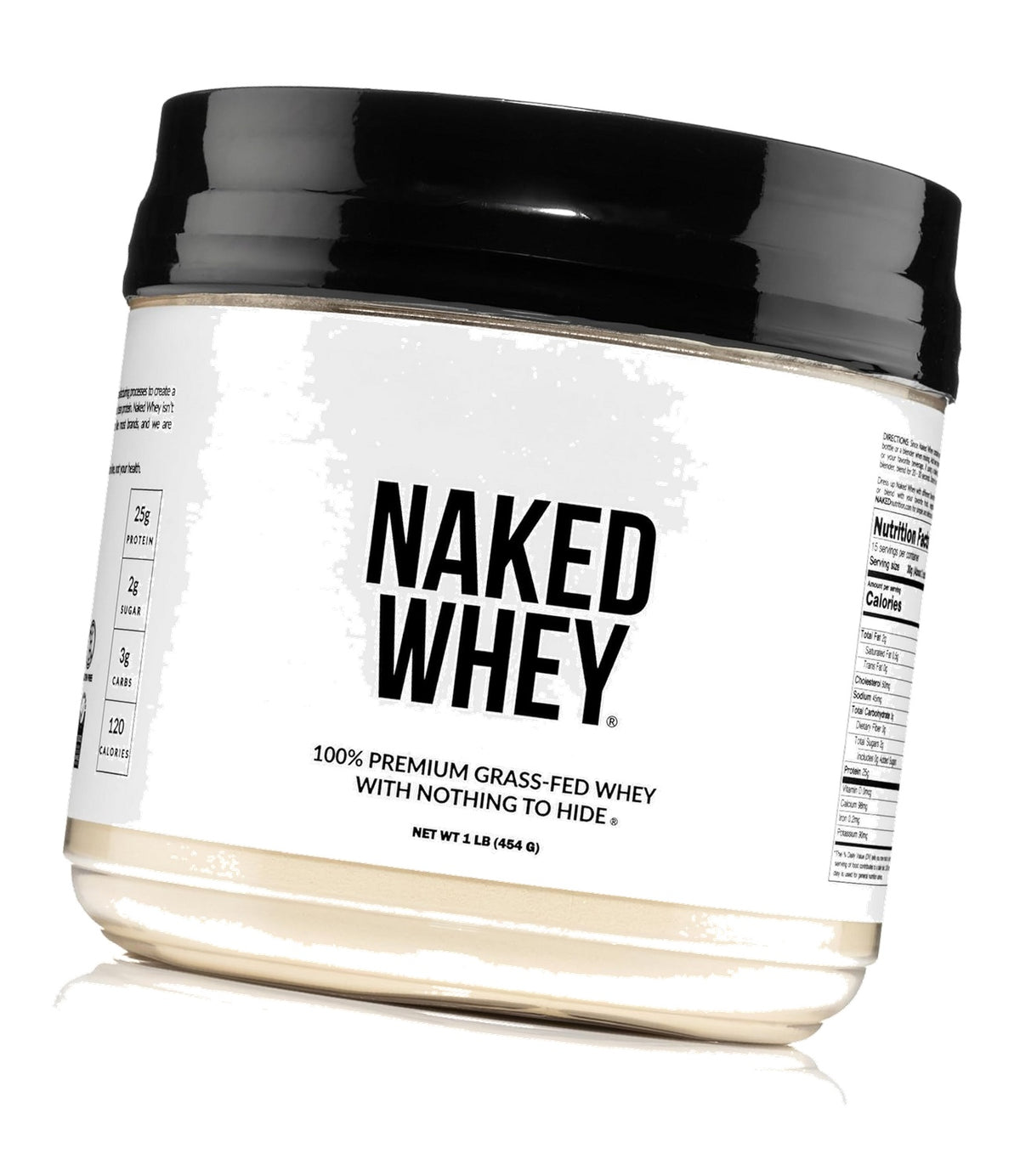 NAKED Whey 1Lb - Only 1 Ingredient, Grass Fed Whey Protein Powder, NSF Certified, Undenatured, No Gmos, No Soy, Gluten Free, Stimulate Growth, Enhance Recovery - 15 Servings