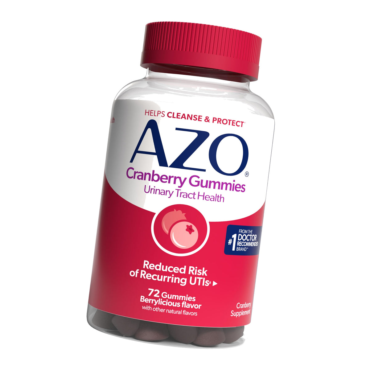 AZO Cranberry Gummies for Urinary Tract Health Women & Men, 72 Count