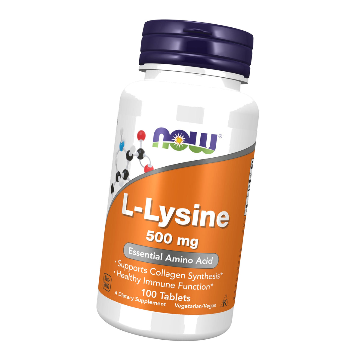NOW Supplements, L-Lysine 500 mg, Amino Acid, 100 Tabs