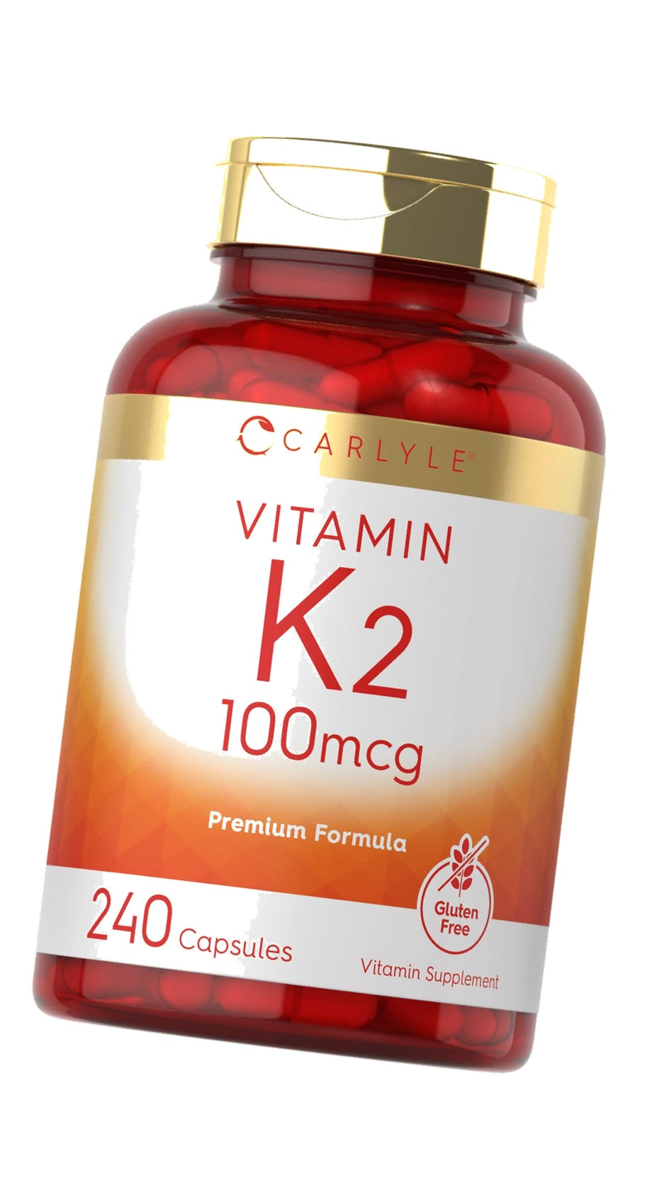 Carlyle Vitamin K2 Supplement 100 mcg | K2 MK-4 | 240 Capsules