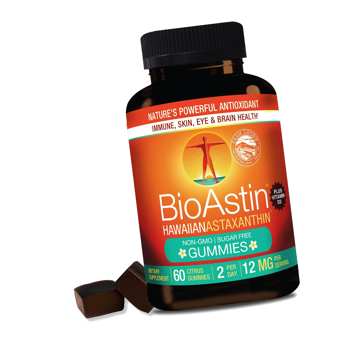 Nutrex Hawaii Vegan BioAstin Hawaiian Astaxanthin, 12mg, 60 Gummies
