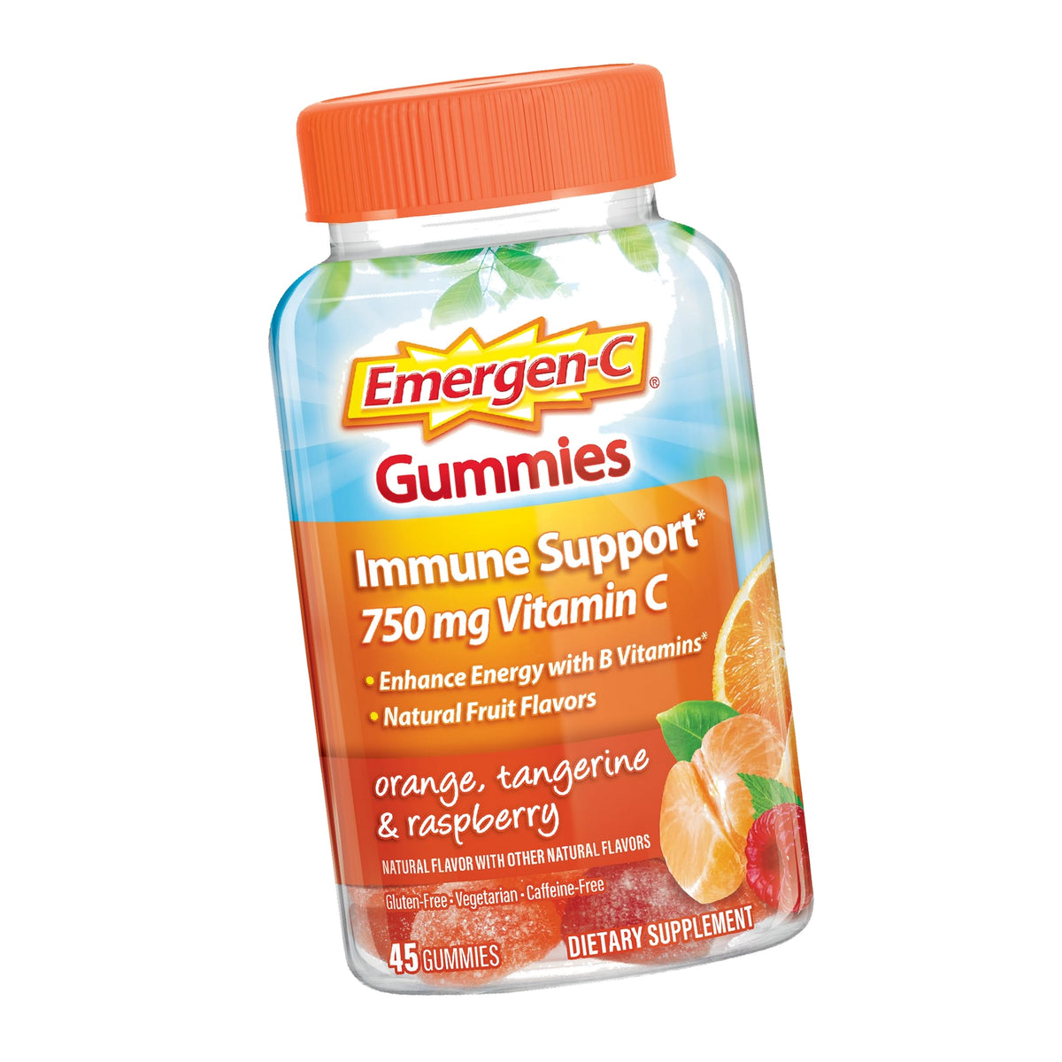 Emergen-C Vitamin C 750mg Immune Support Gummies, Mixed Fruit, 45 Gummies