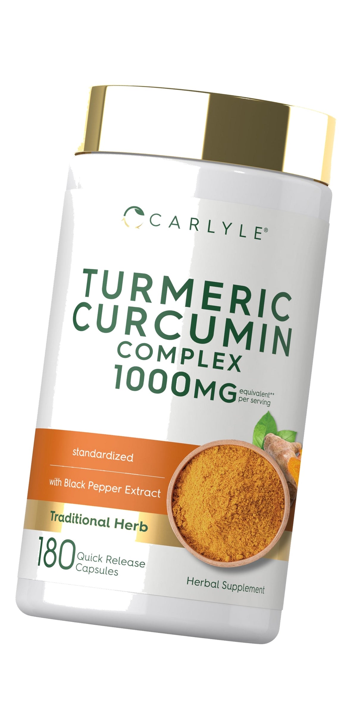 Carlyle Turmeric Curcumin with Black Pepper | 180 Capsules