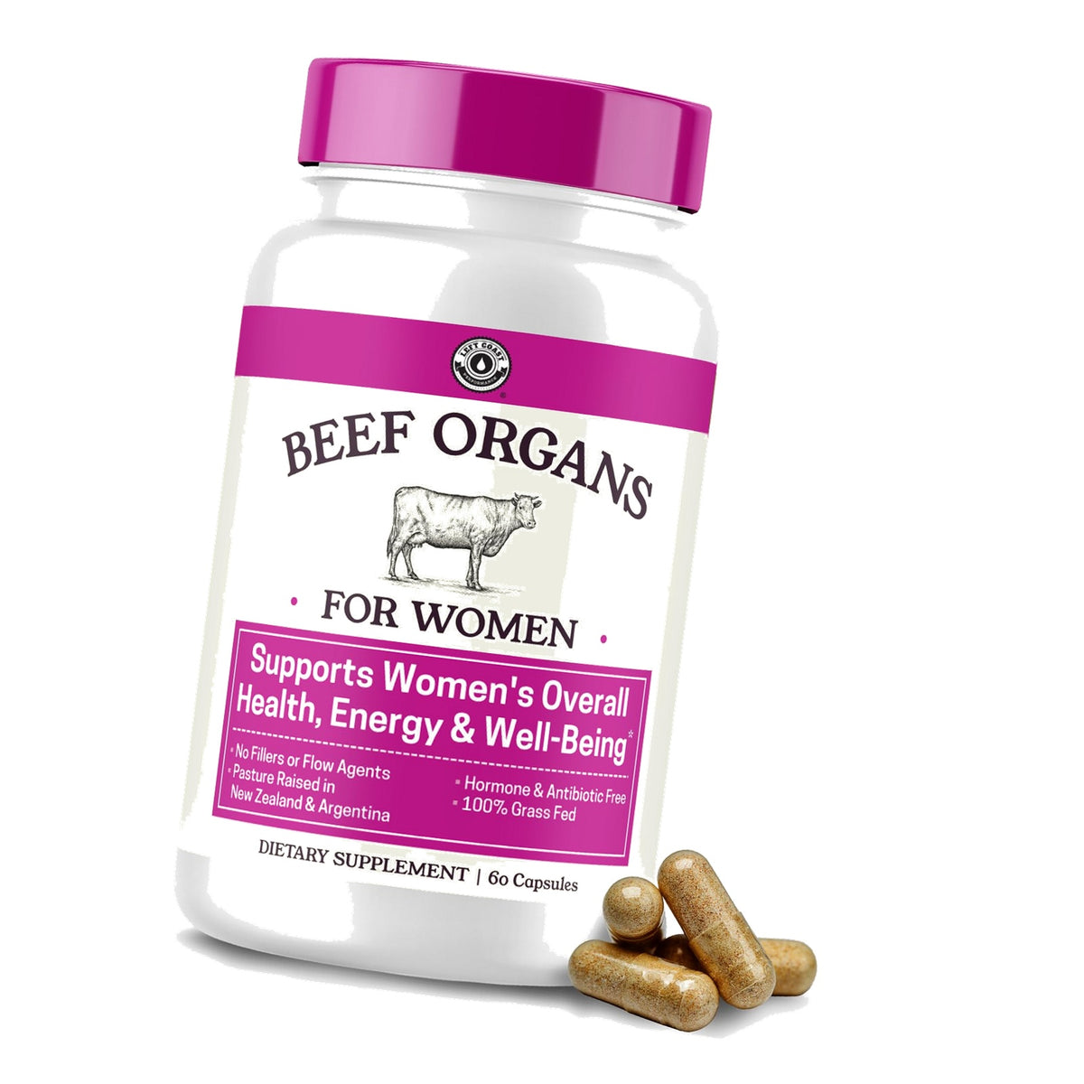 Beef Organ Supplement for Women, 60 Capsules