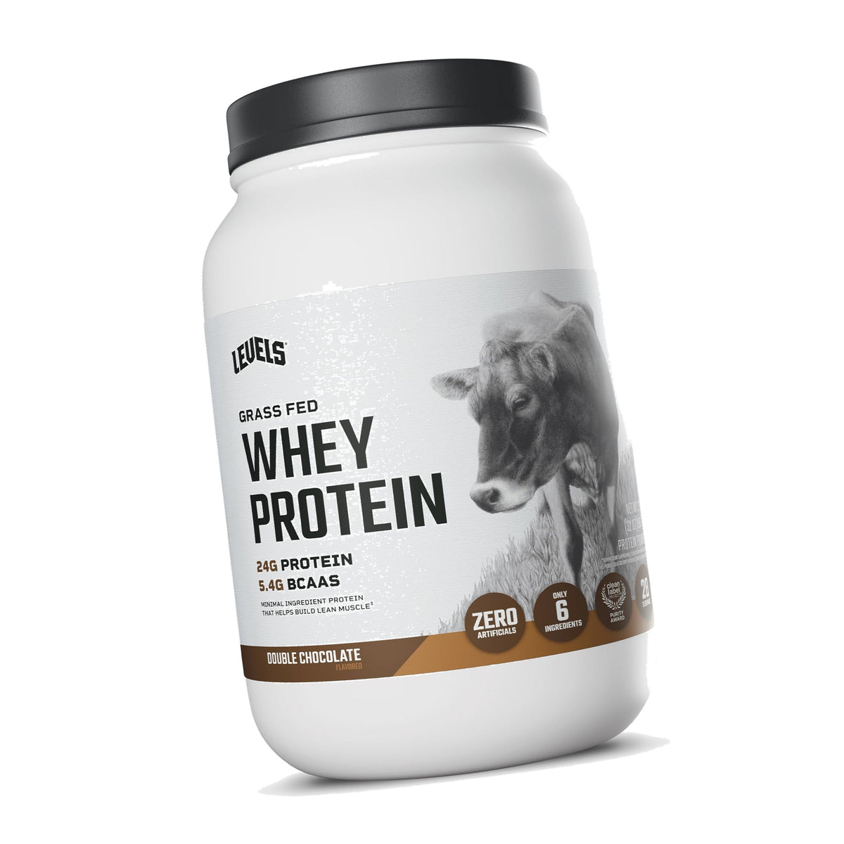 Levels Whey Protein Powder, No Artificials, Double Chocolate, 2LB