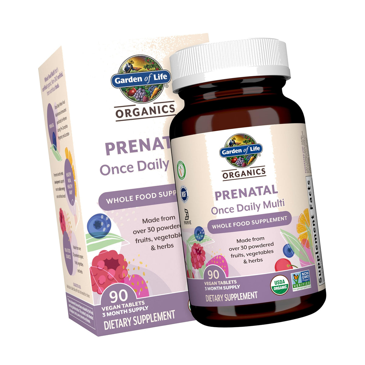 Garden of Life Organics Prenatal Once Daily Multivitamin, 90ct