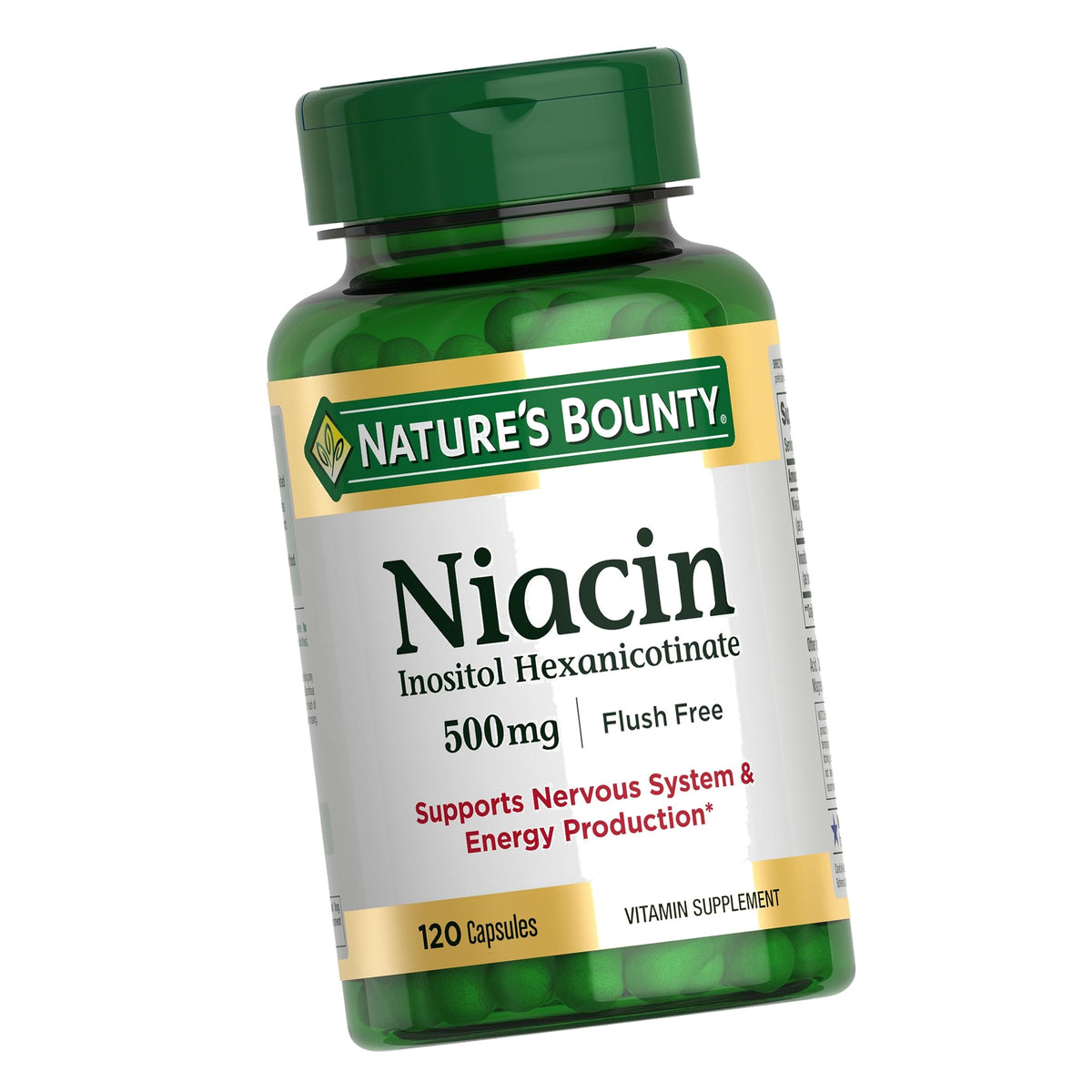 Nature's Bounty Niacin 500mg Flush Free, 120 Capsules