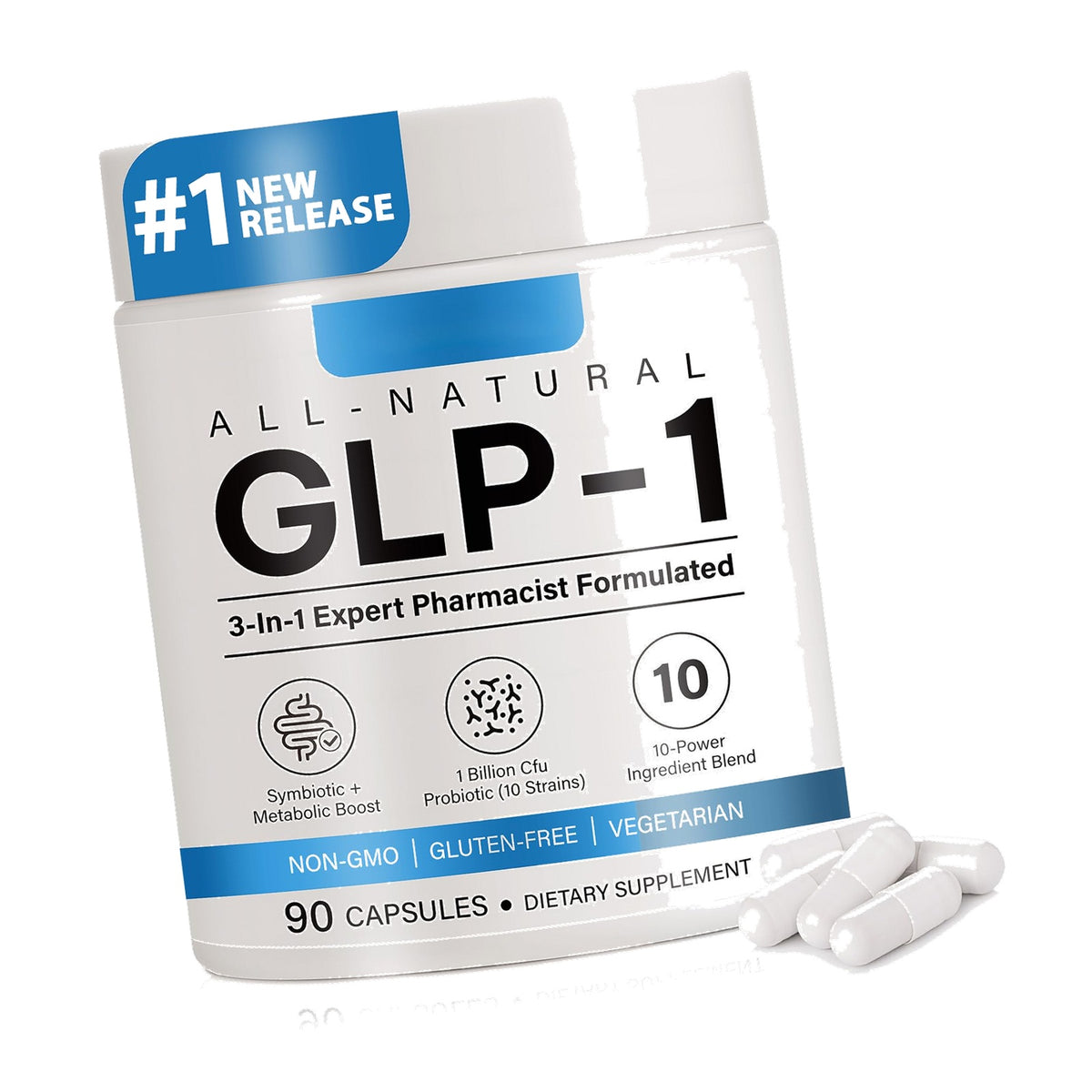 GLP-1 Supplement for Women and Men, Hunger & Metabolism Support,90 Capsules