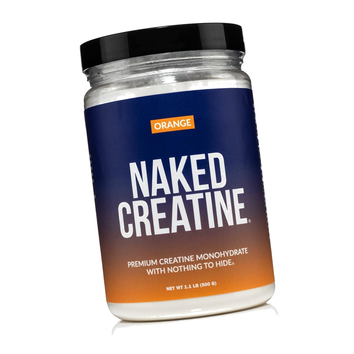 NAKED Pure Micronized Orange Creatine Monohydrate - 36 Servings - 500 Grams, 1.1Lb Bulk, Vegan, Non-GMO, Gluten Free, Soy Free. Aid Strength Gains, No Additives
