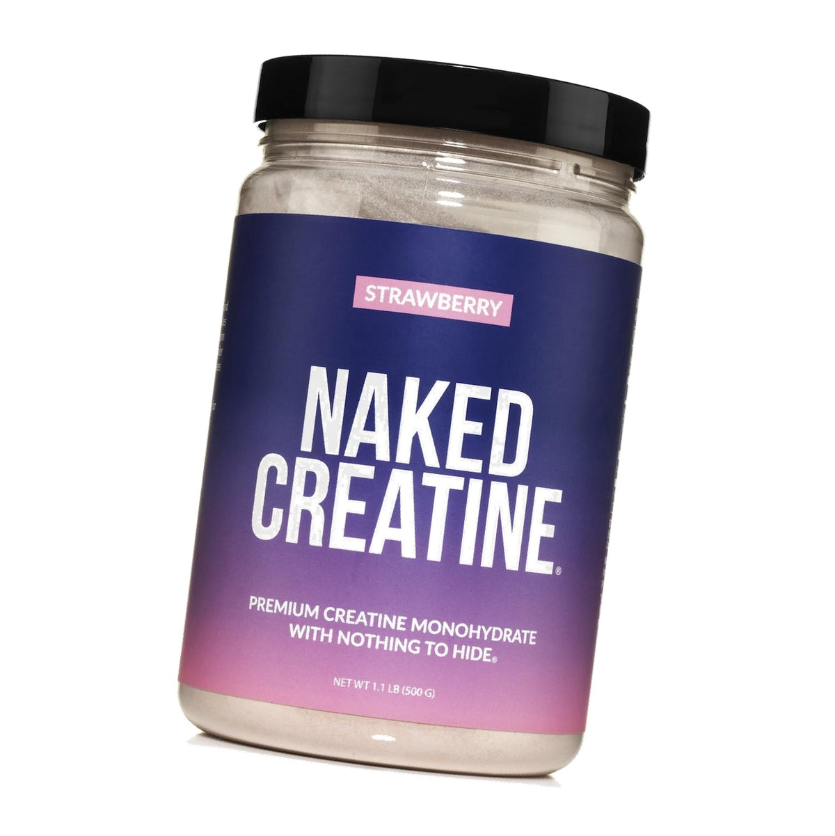 NAKED Creatine - Strawberry Flavored Creatine Monohydrate - Real Strawberry Powder, No Additives, Muscle Growth, Vegan, Non-GMO, Gluten Free, Soy Free - 45 Servings