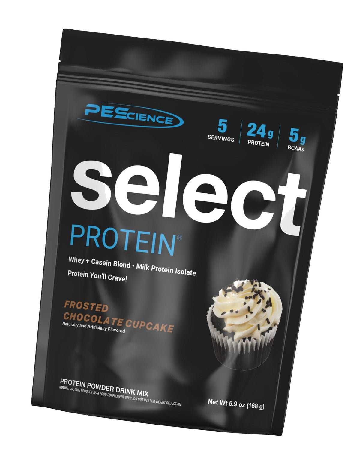 PEScience Select Protein Powder, Frosted Chocolate Cupcake, 5 Servings