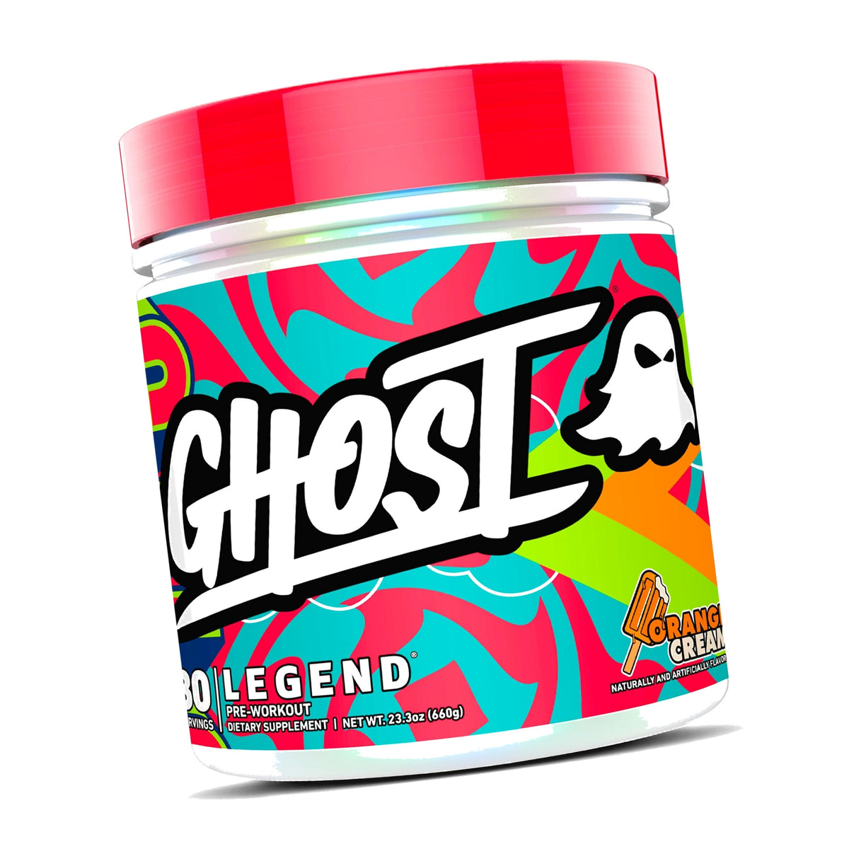 GHOST Legend Pre-Workout Powder, Orange Cream, 30 Servings
