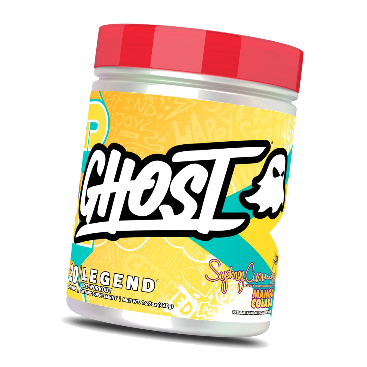 GHOST Legend Pre-Workout Powder, Sydney Cummings Mango Colada, 20 Servings