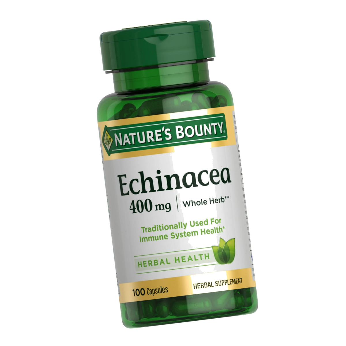 Nature's Bounty Echinacea 400mg, 100 Capsules