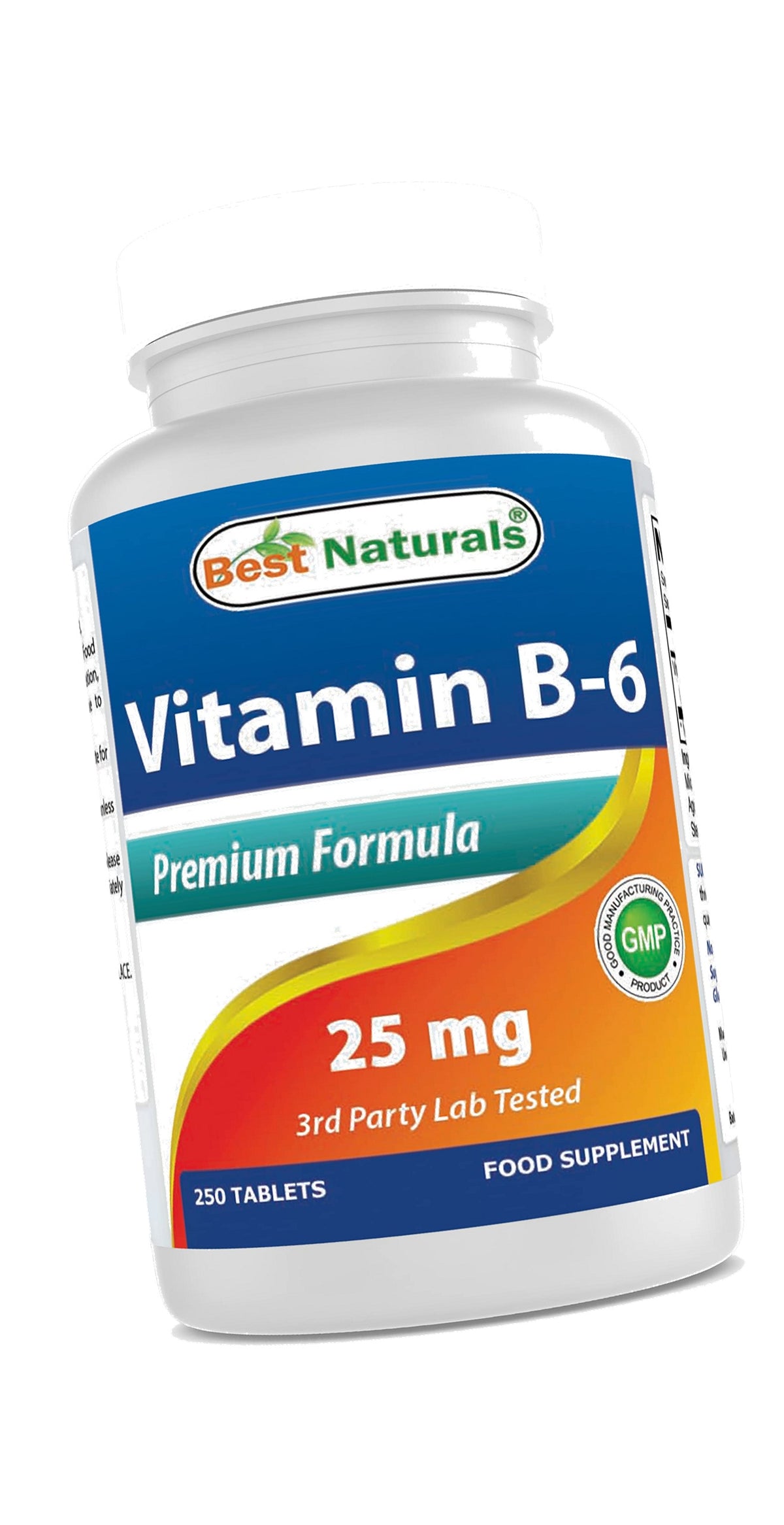 Best Naturals Vitamin B-6 25 Mg Tablets, 250 Count