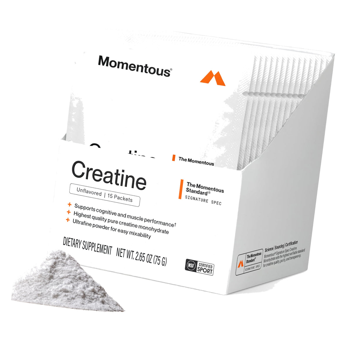 Momentous Creatine Monohydrate Powder, 5g per Serving, Unflavored