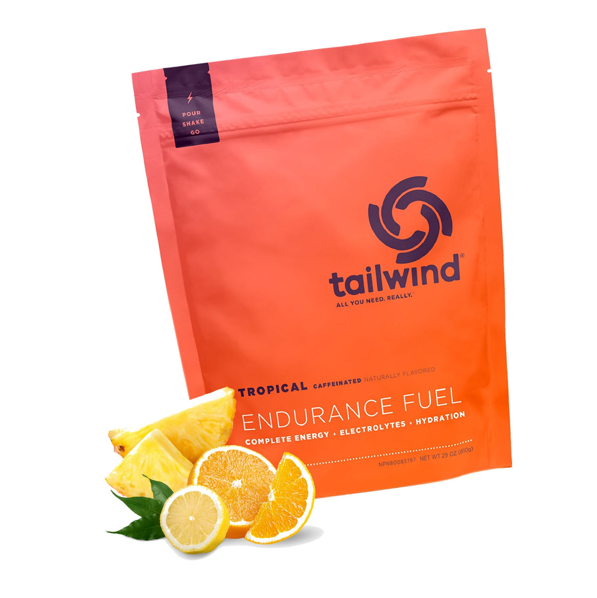 Tailwind Nutrition Caffeinated Endurance Fuel, Tropical Buzz, 30ServingBag
