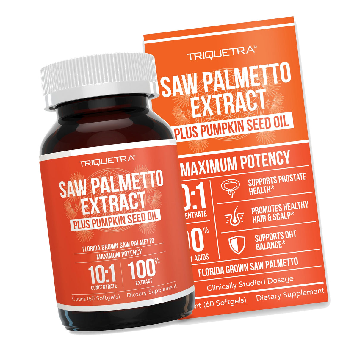 Saw Palmetto Extract Softgels, 10X Potency, Pharmaceutical Grade Strength