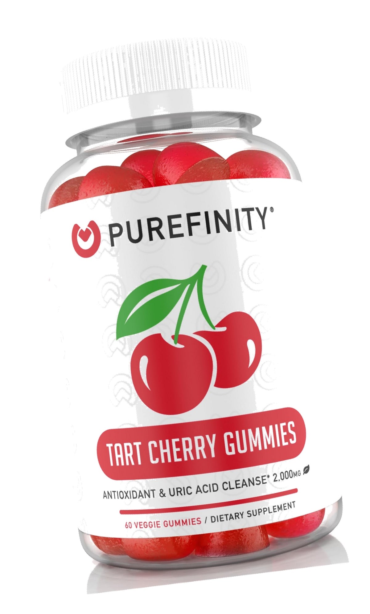 PUREFINITY Tart Cherry Gummies, Uric Acid Flush Extract for Joints, 60ct