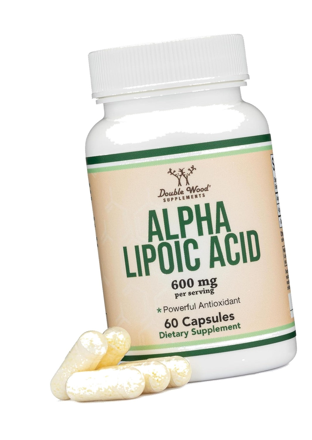 Alpha Lipoic Acid, 600mg, Antioxidant Supplement, 60 Capsules