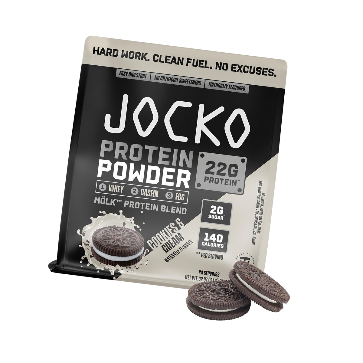 Jocko Fuel Whey Protein Powder, Cookies & Cream | 24 Servings