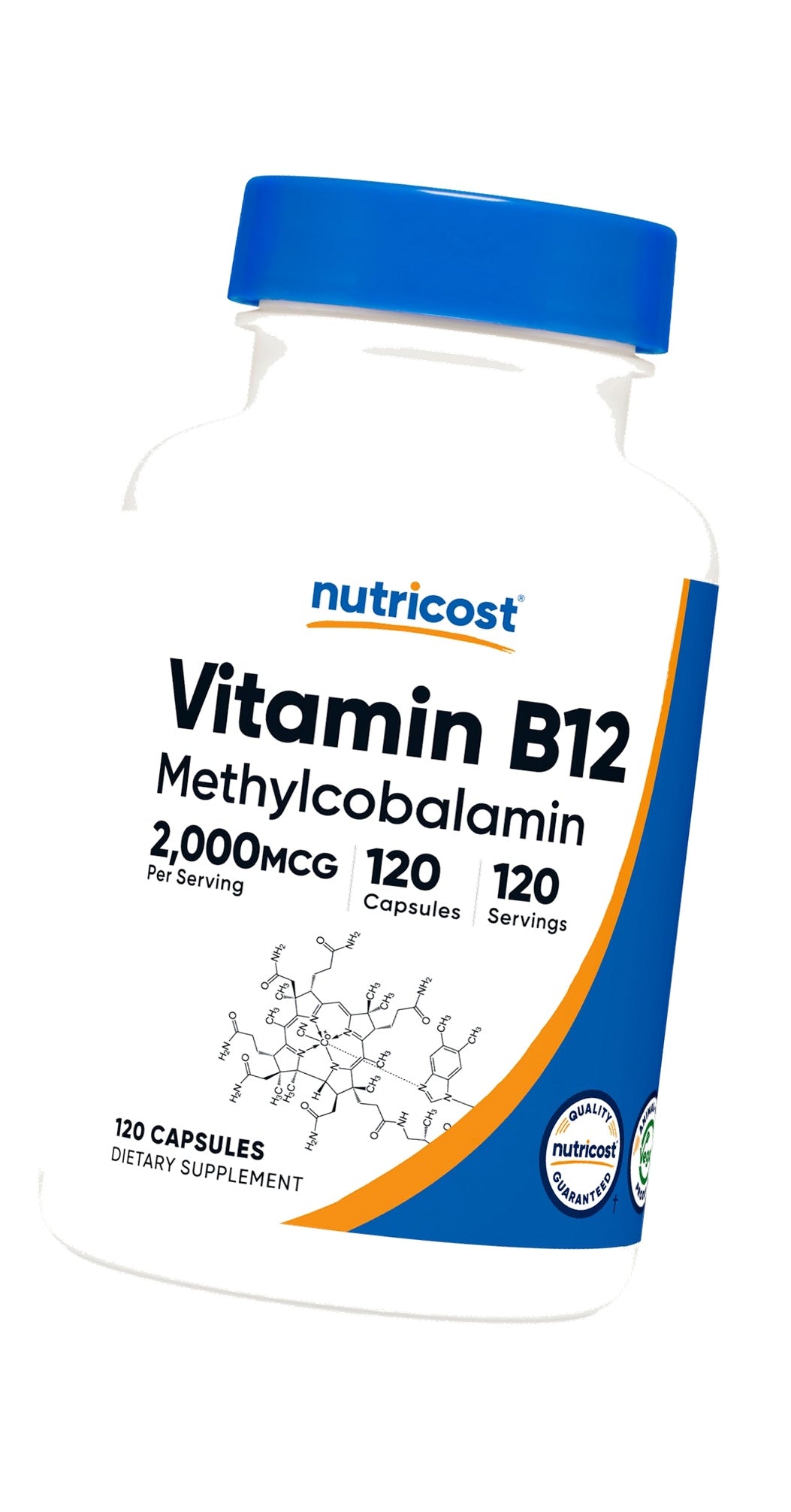 Nutricost Vitamin B12 (Methylcobalamin) 2000mcg, 120 Capsules, Gluten Free