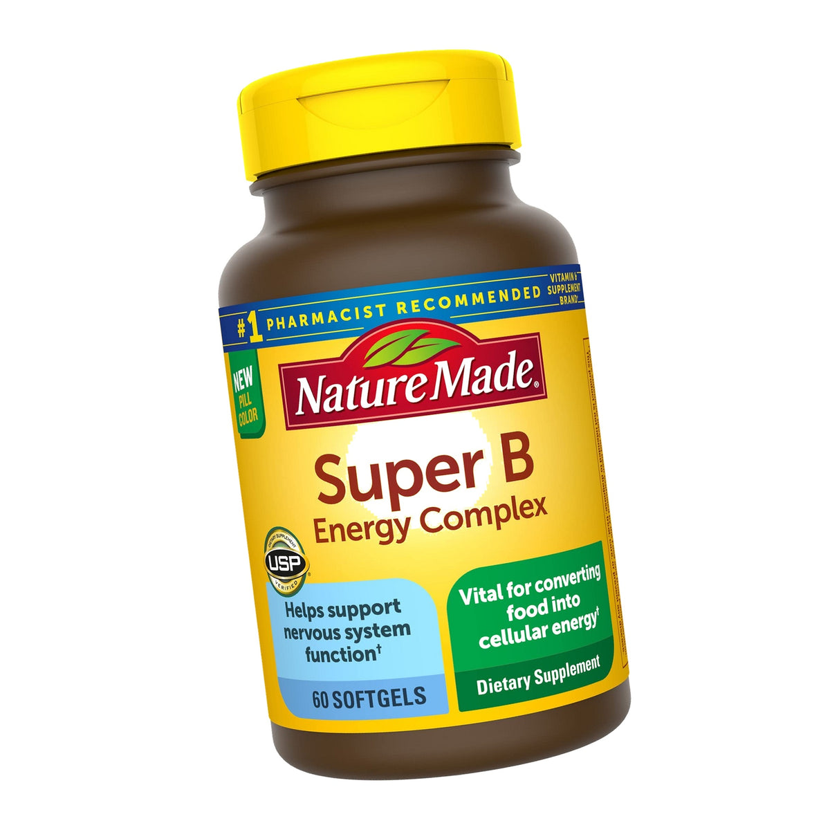 Super B Energy Complex, Dietary Supplement for Brain Cell Function Support, 60 Softgelss,…