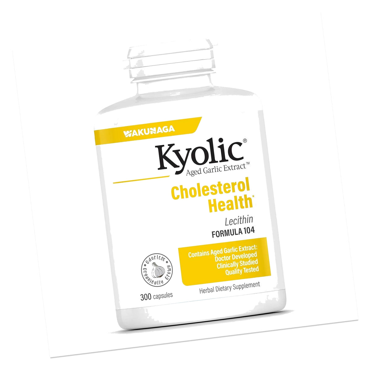 Kyolic Aged Garlic Extract Cholesterol Health* Formula 104, 300 Capsules