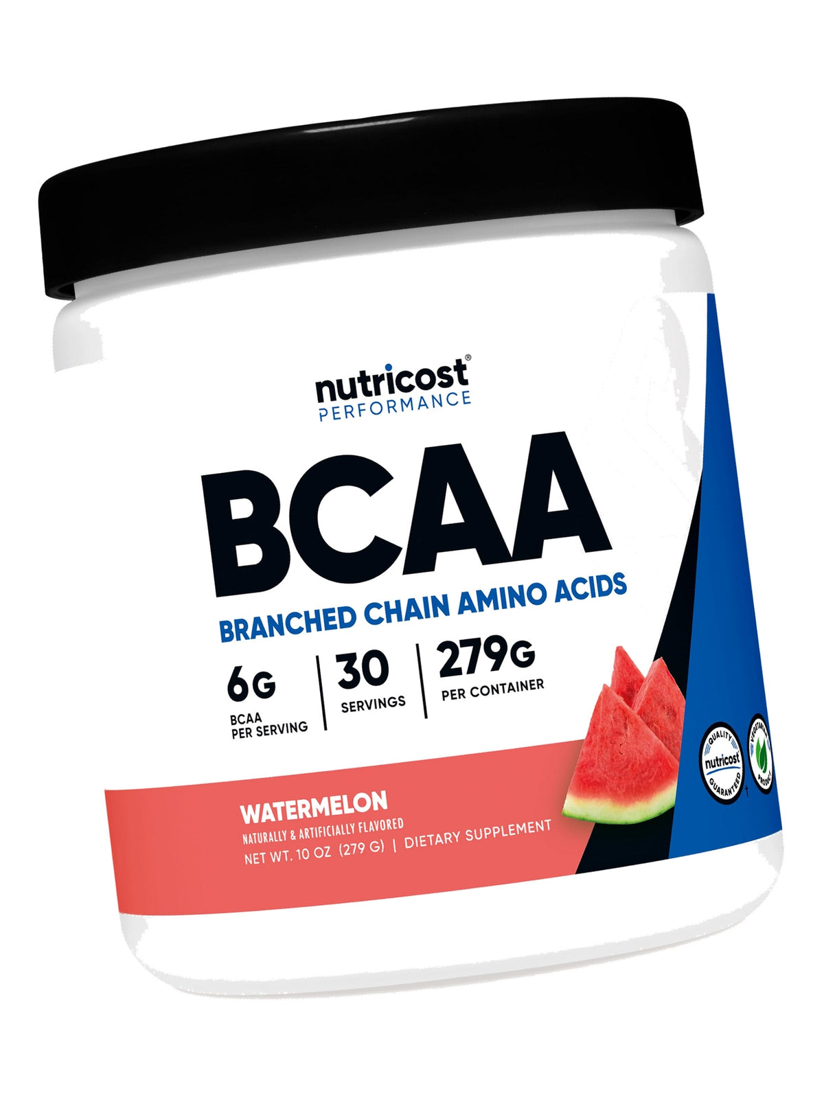 Nutricost BCAA Powder (Watermelon, 30 Servings) - Optimal 2:1:1 Ratio