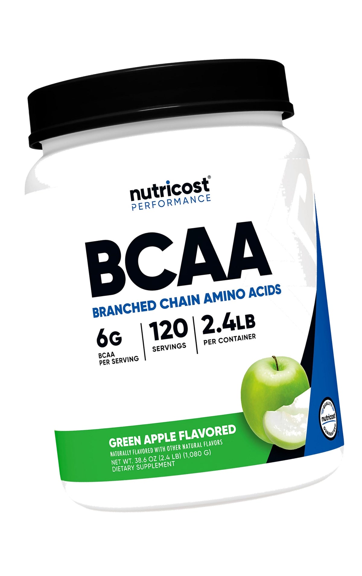 Nutricost BCAA Powder 2:1:1, 120 Servings (Green Apple)
