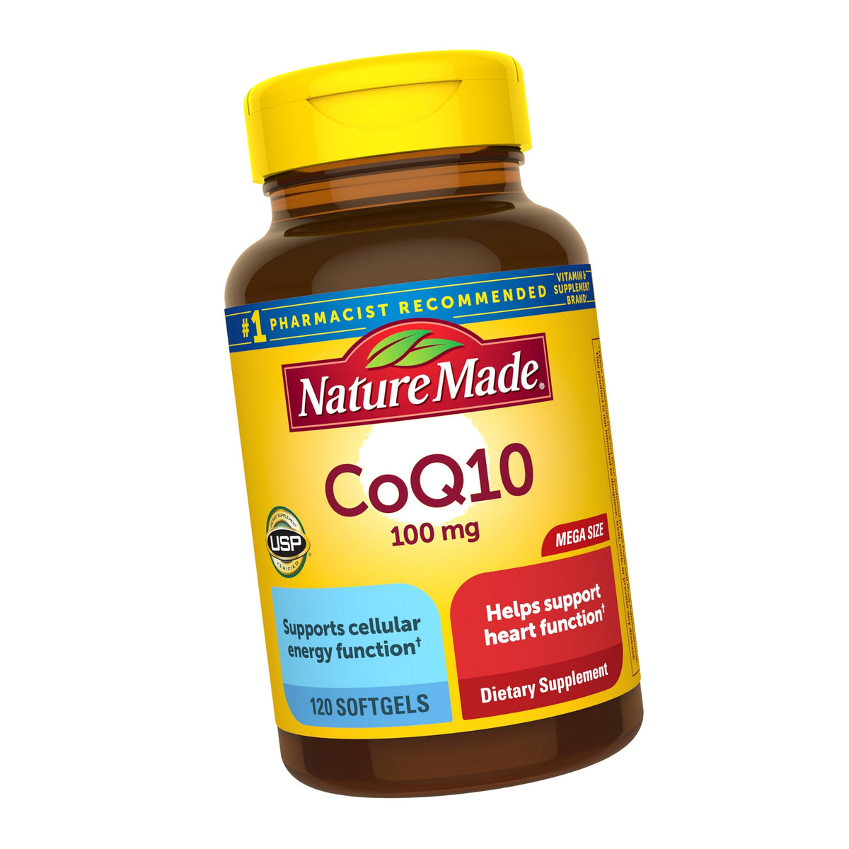 Nature Made CoQ10 100mg Softgels for Heart Health Support, 120 Softgels