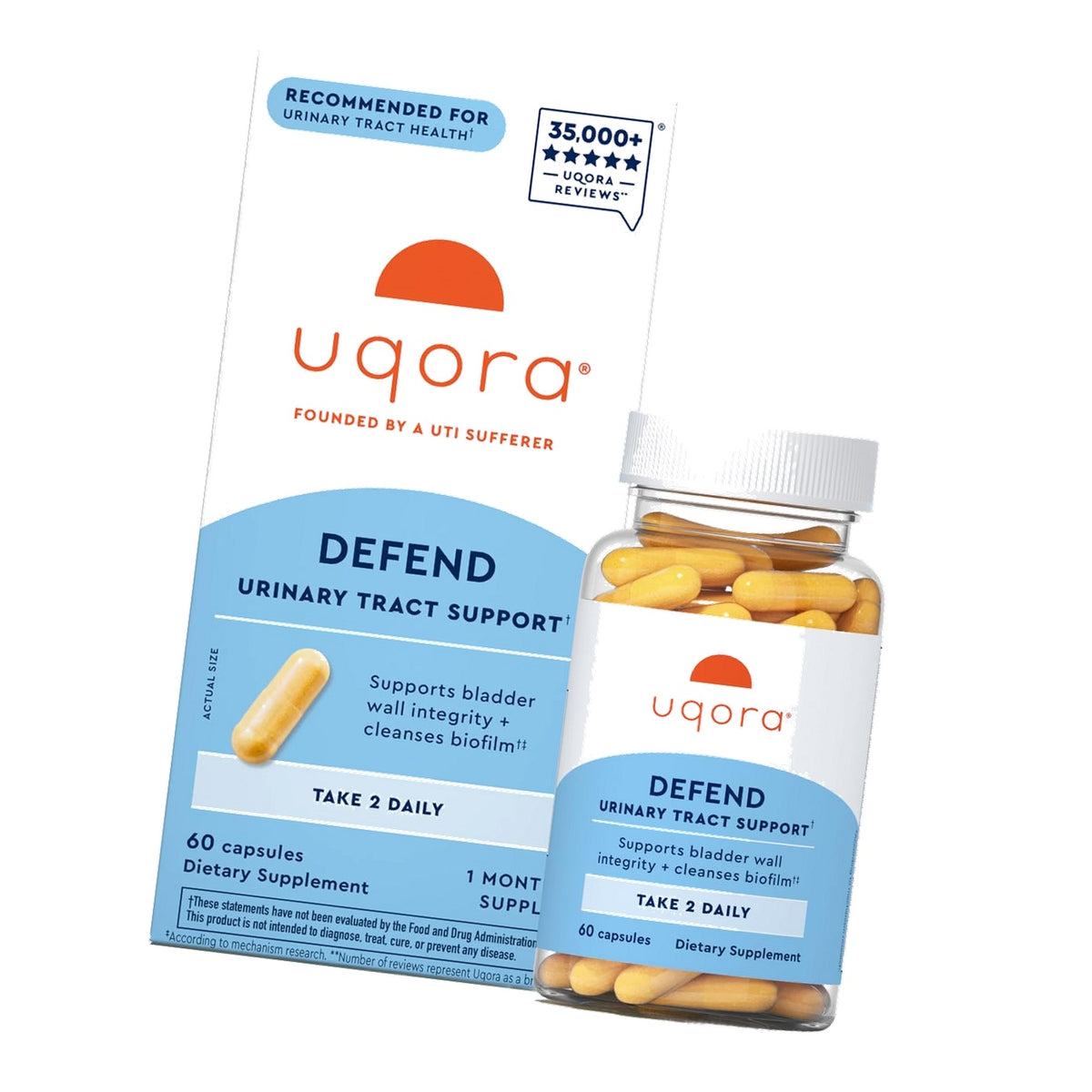 Uqora Defend, Urinary Tract Support, 60 Capsules