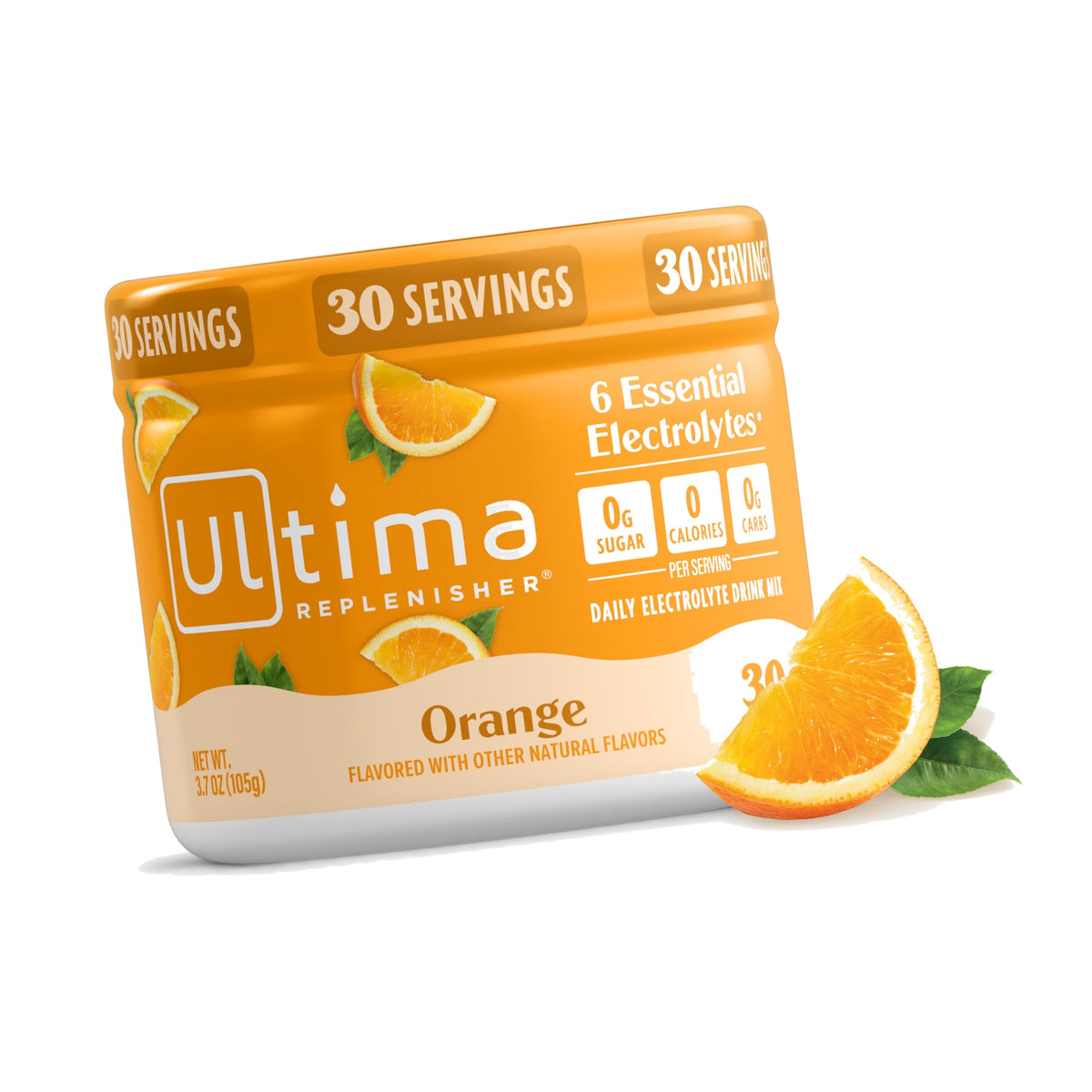 Ultima Replenisher Orange Electrolytes Powder, 30-Serving Canister
