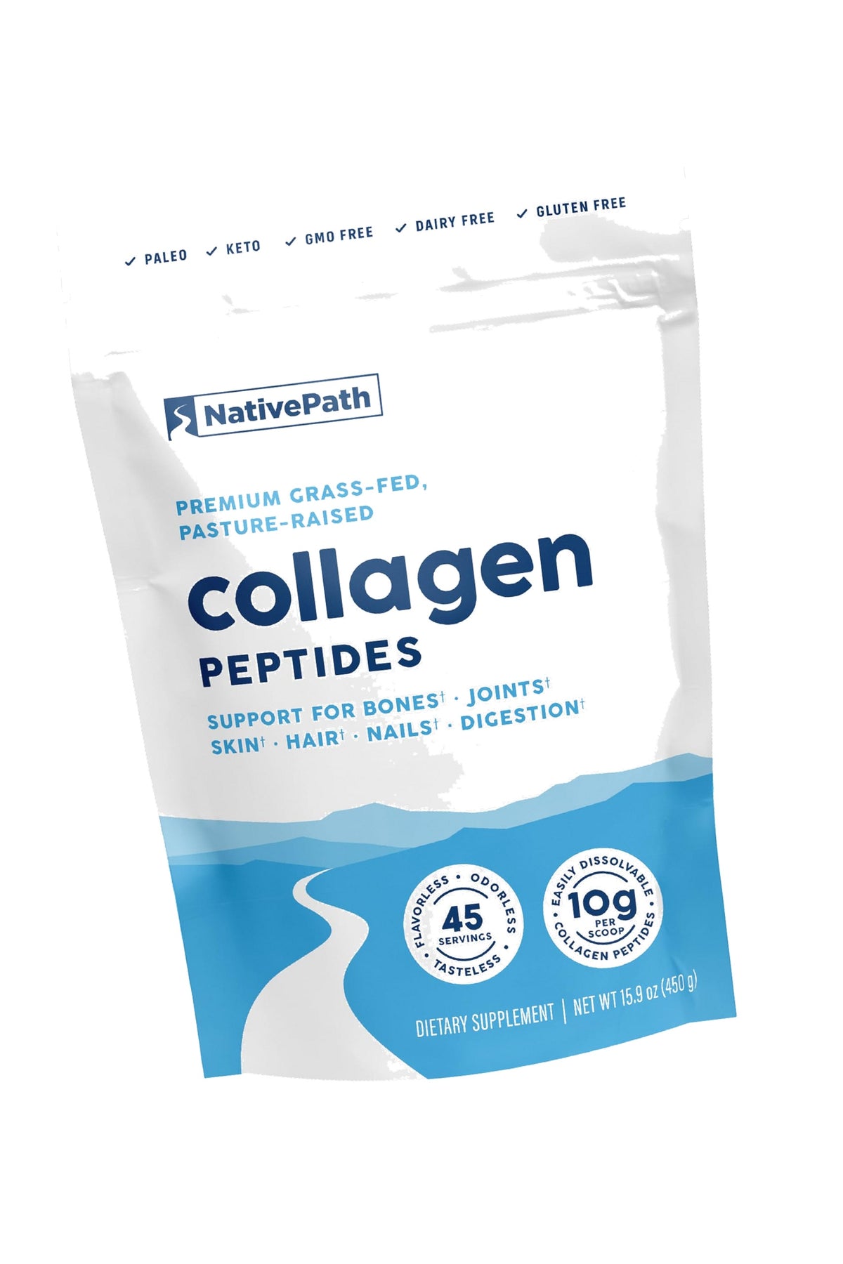 NativePath Collagen Peptides, Grass-Fed Type 1 & 3, 45 Servings