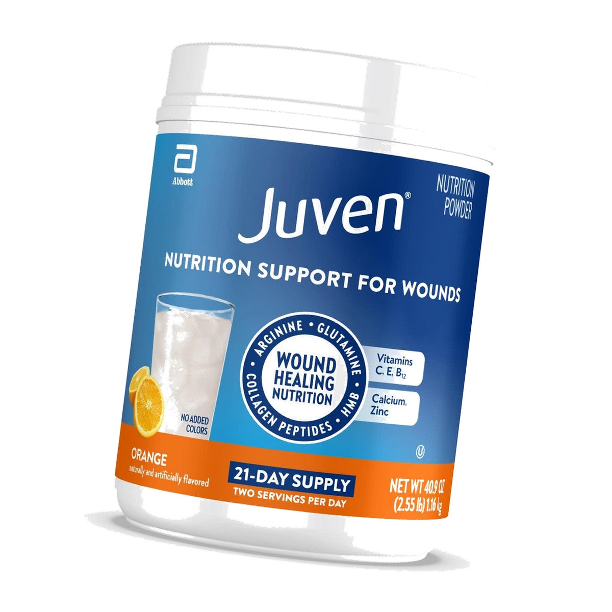 Juven Nutrition Support for Wound Healing, Orange, 42 Serving Tub (Pack of 1)