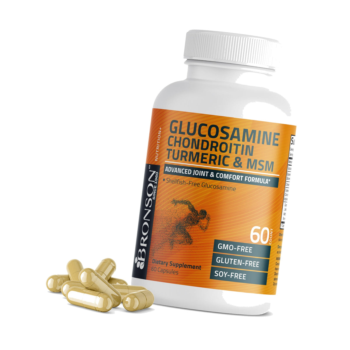 Bronson Glucosamine Chondroitin Turmeric & MSM Joint Support, 60 Capsules
