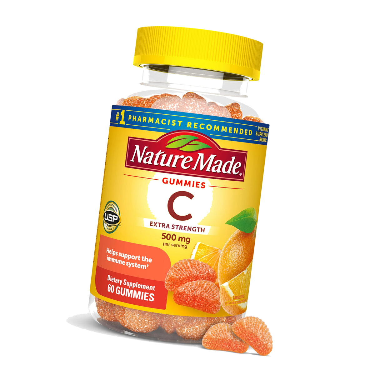 Nature Made Extra Strength Dosage Vitamin C 500mg per Serving, 60 Gummies