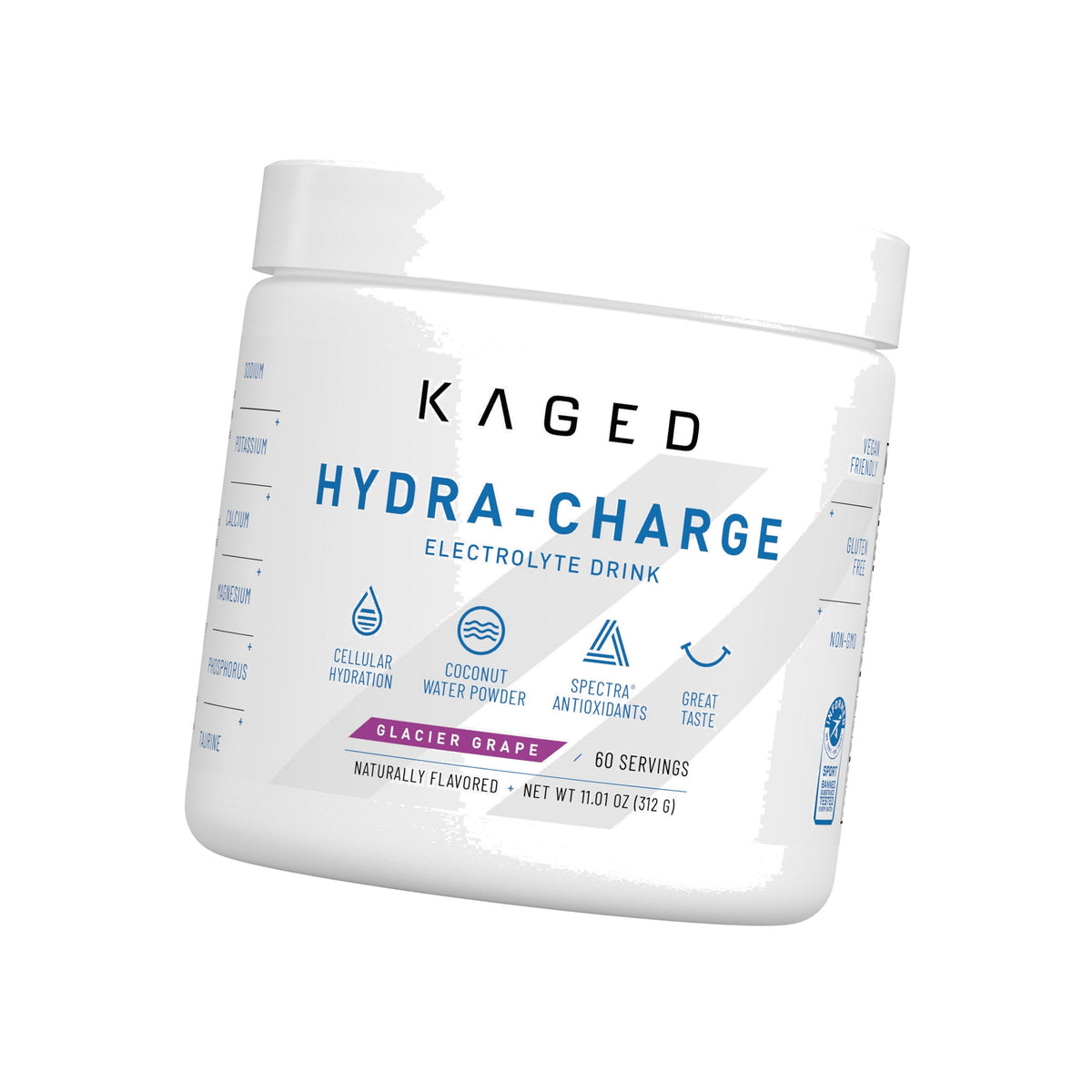 Kaged Daily Hydration | 5 Key Electrolytes | Sugar Free | Coconut Water | 60 Servings