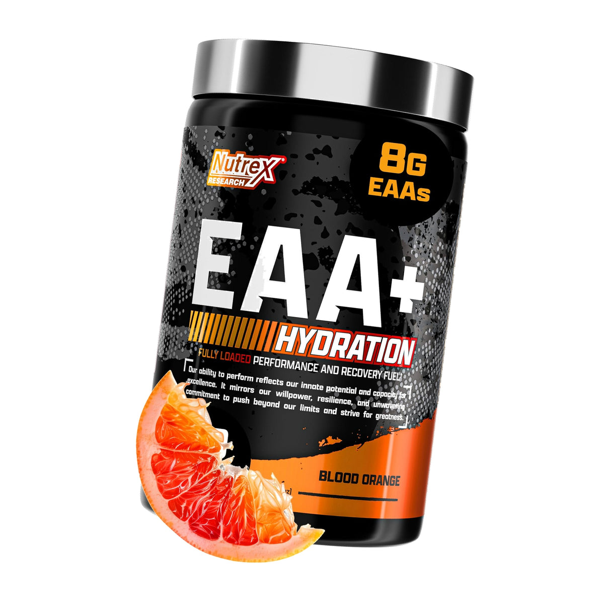 Nutrex Research EAA Hydration | EAAs + BCAAs Powder | Muscle Recovery, Strength, Muscle Building, Endurance | 8G Essential Amino Acids + Electrolytes | Blood Orange Flavor 30 Serving