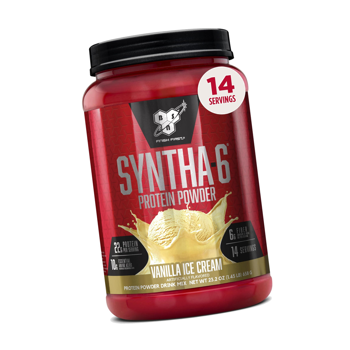 BSN SYNTHA-6 Premium Protein Powder, 6g Fiber, Whey Isolate, 14 Servings