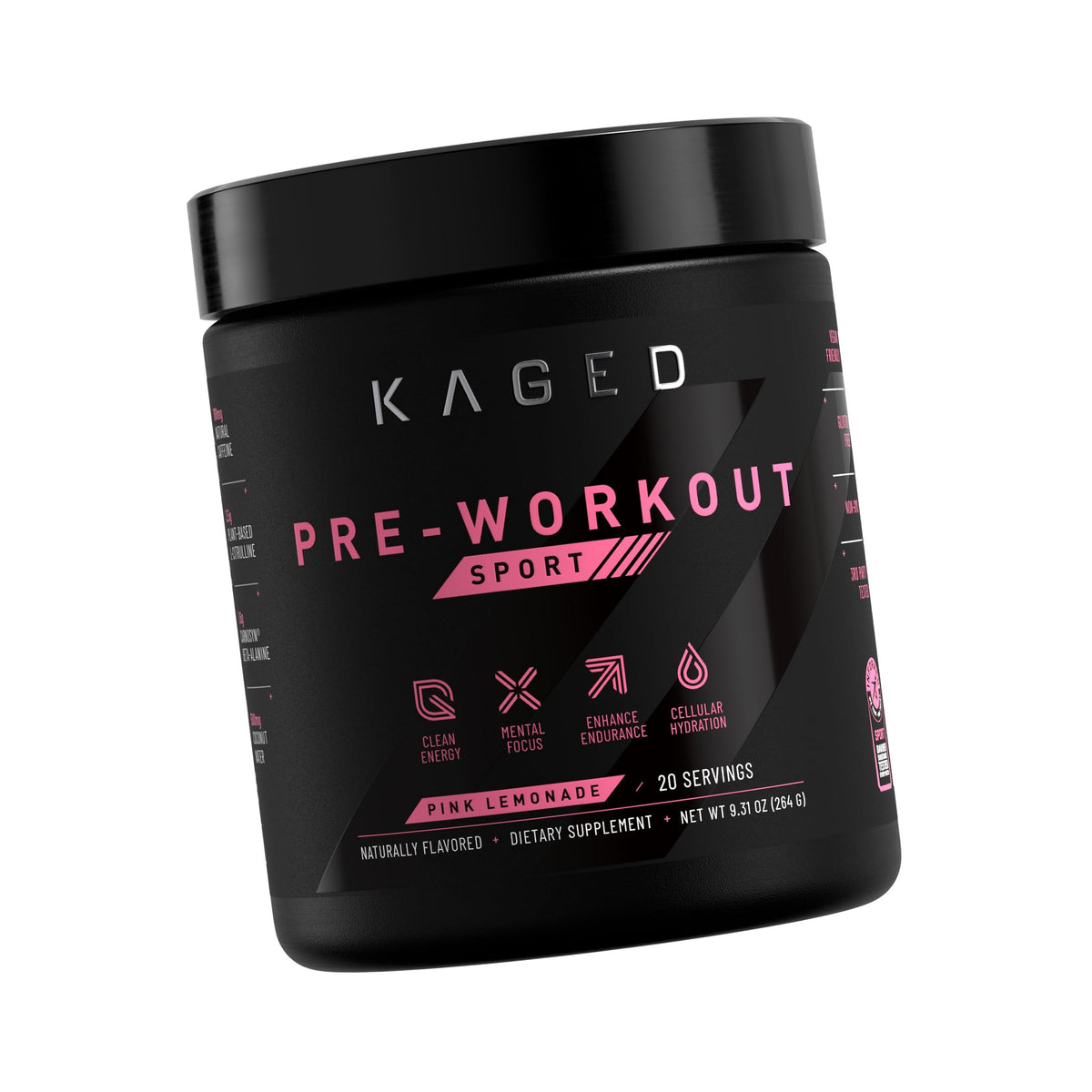 Kaged Sport Pre Workout Powder for Men & Women | 20 Servings