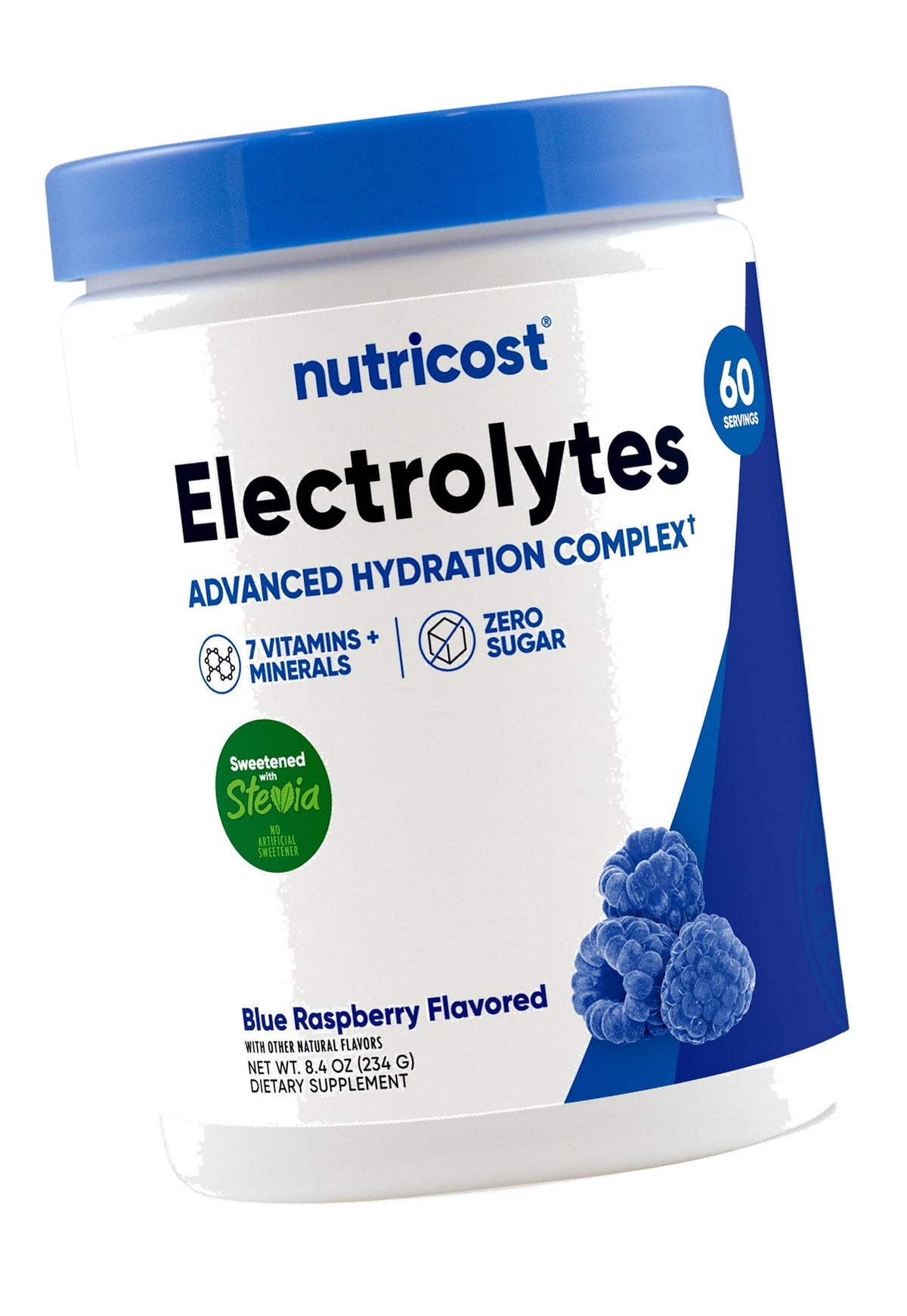 Nutricost Electrolyte Complex Powder, 60 Servings, Blue Raspberry