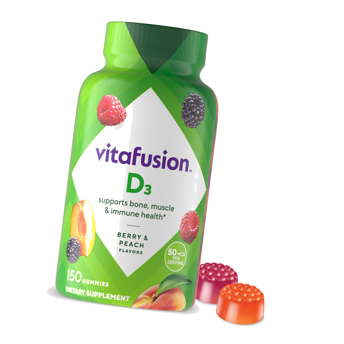 Vitafusion Vitamin D3 Gummies | 2000 IU (50 mcg) Per 2 Gummies