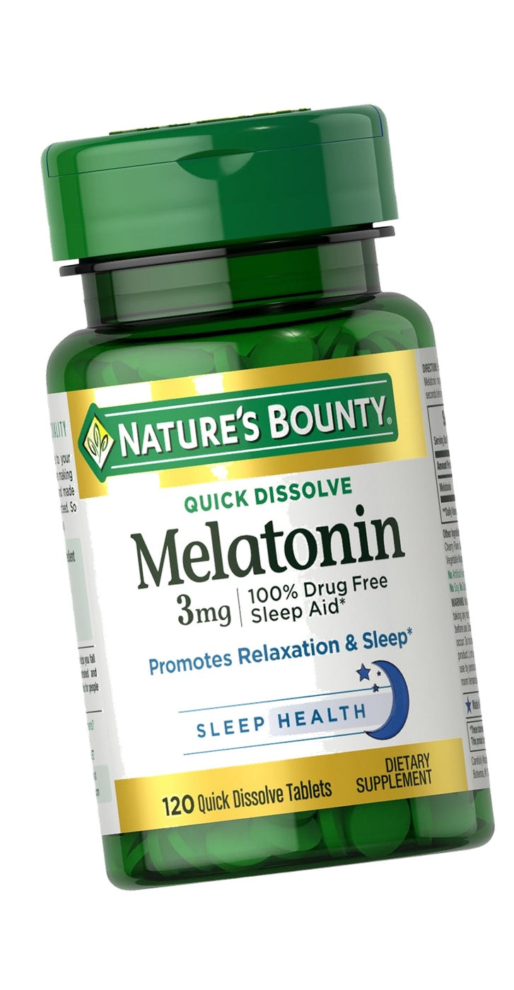 Nature's Bounty Melatonin, 3mg, 120 Quick Dissolve Tablets
