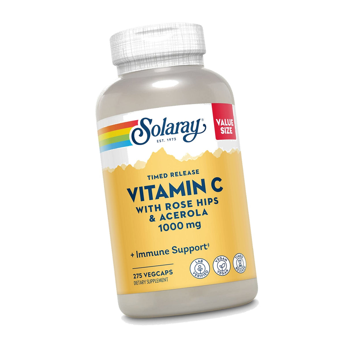 SOLARAY Vitamin C 1000 mg, Time Release Capsules, 275 VegCaps